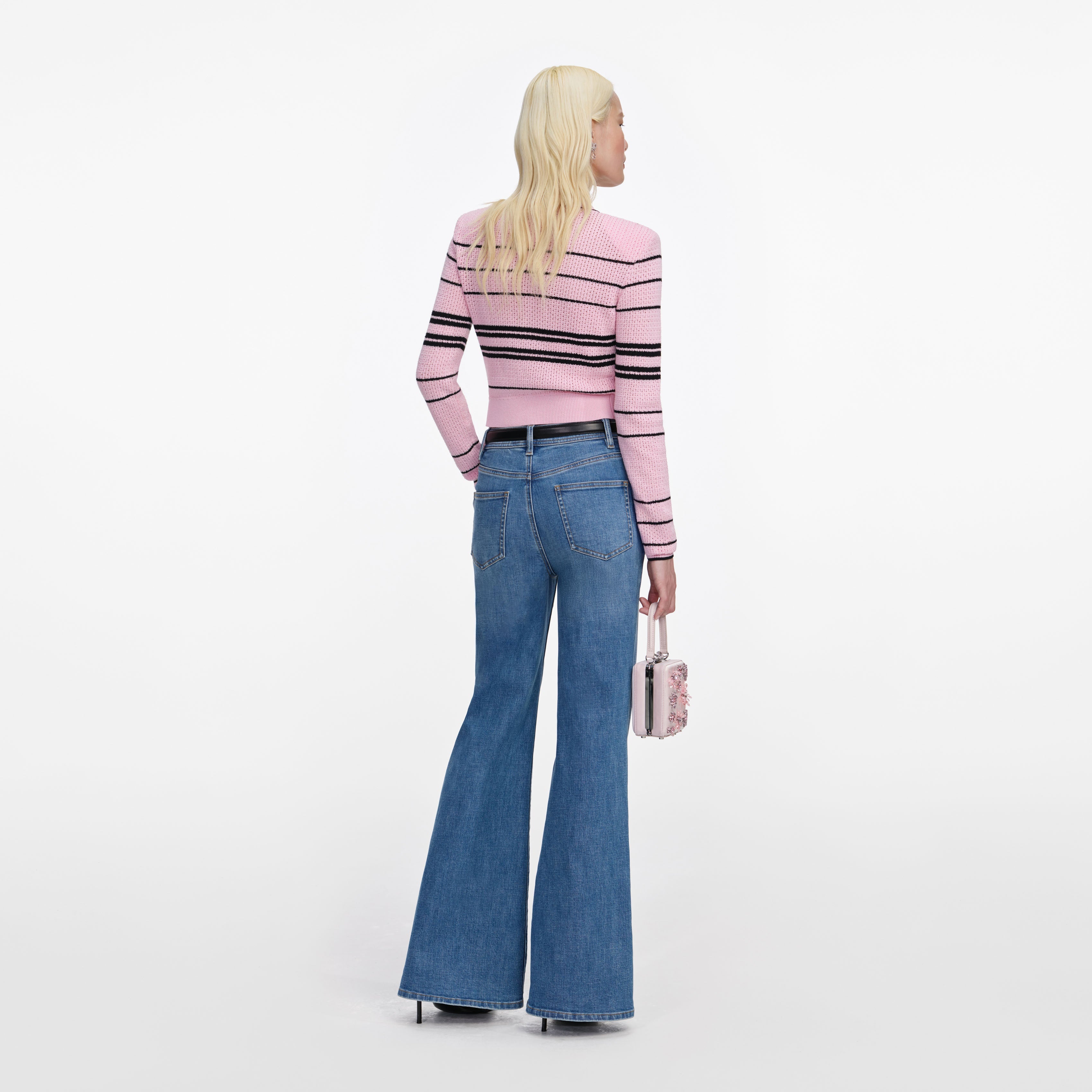 Pink Stripe Cardigan – self-portrait-US
