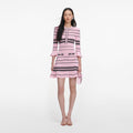 Pink Stripe Knit Mini Dress