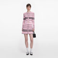 Pink Stripe Knit Mini Skirt