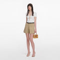 Beige Cotton Skort