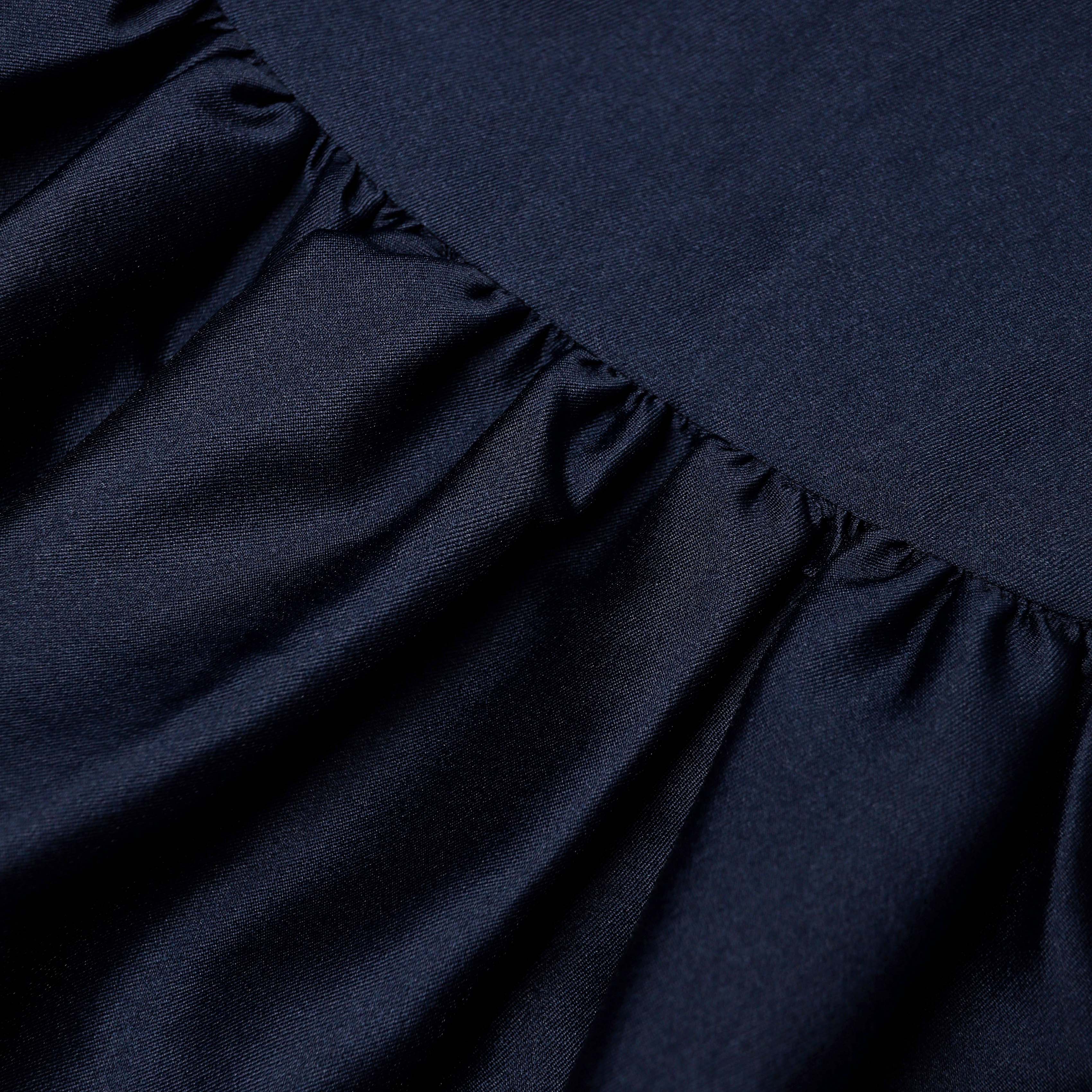 Navy Taffeta Skirt