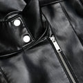 Black Faux Leather Biker Jacket