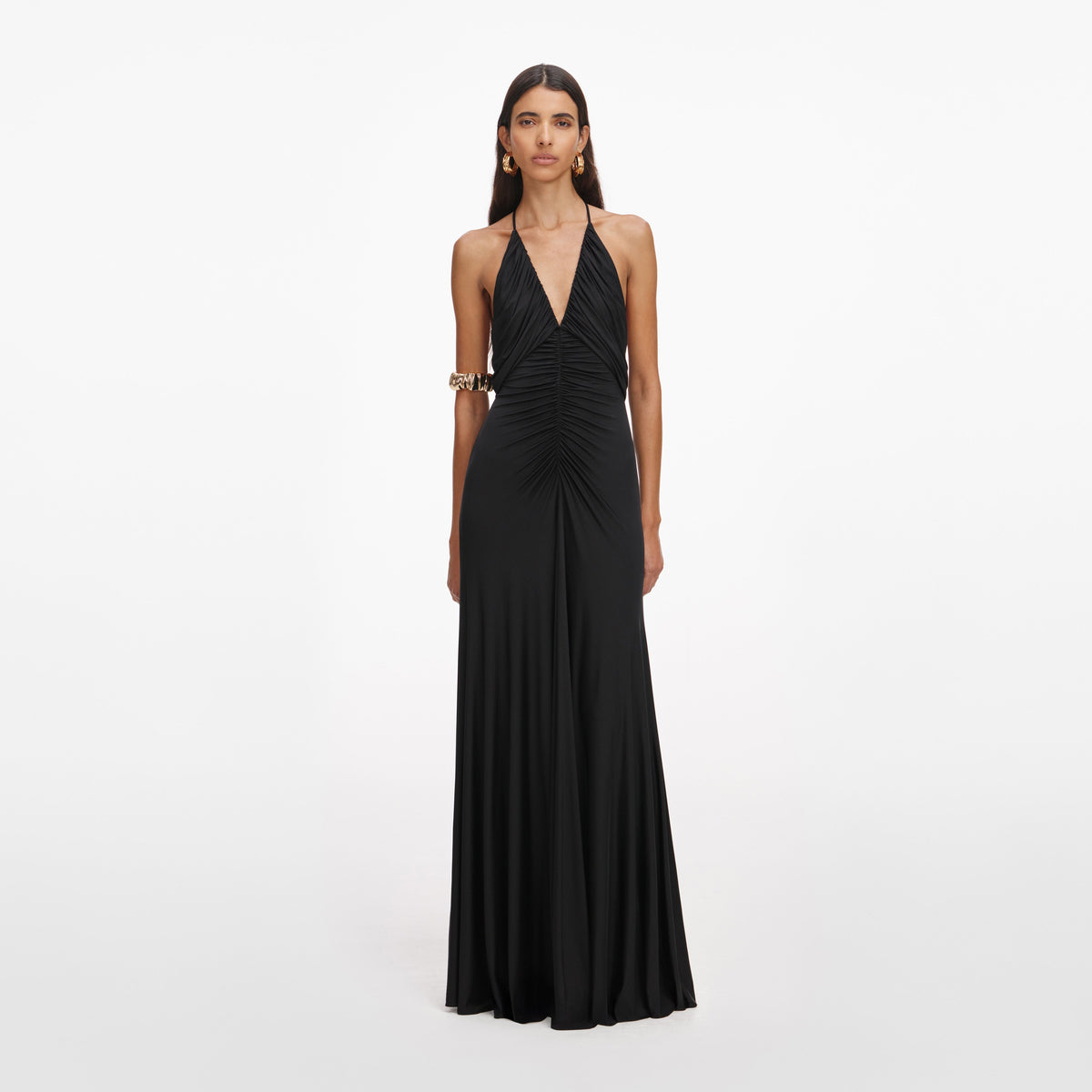 paris georgia event matte jersey nomi dress black Black Nassia Dress, XS