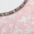 Pink Lace Crystal Mini Dress