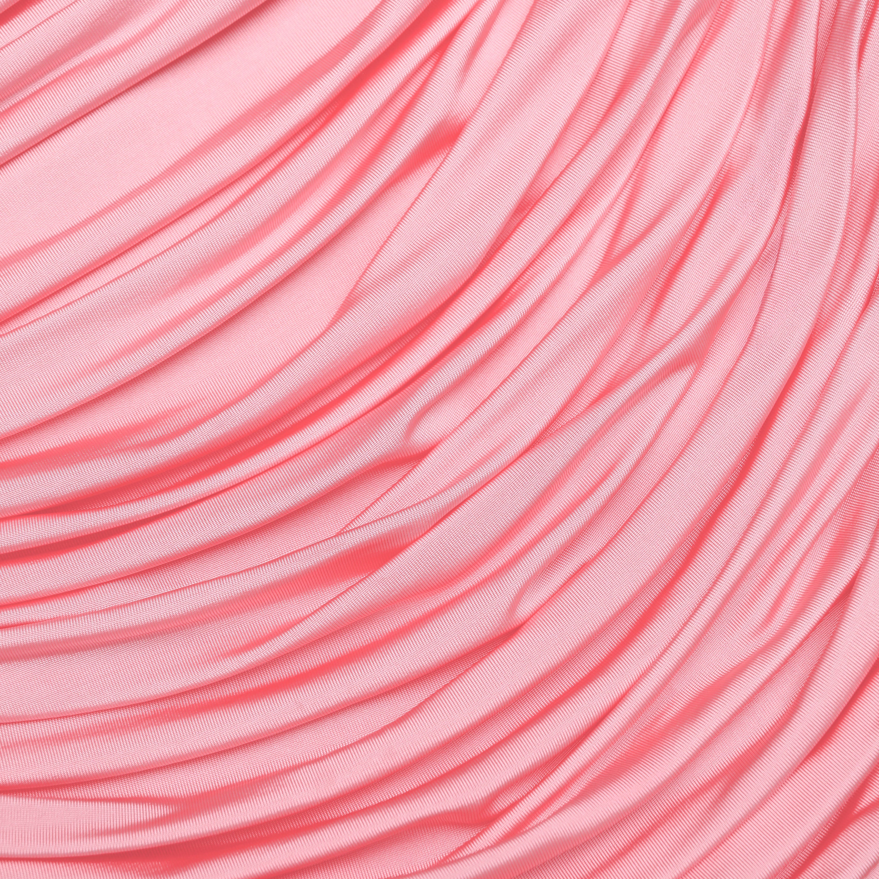 Pink Jersey Gathered Maxi Skirt