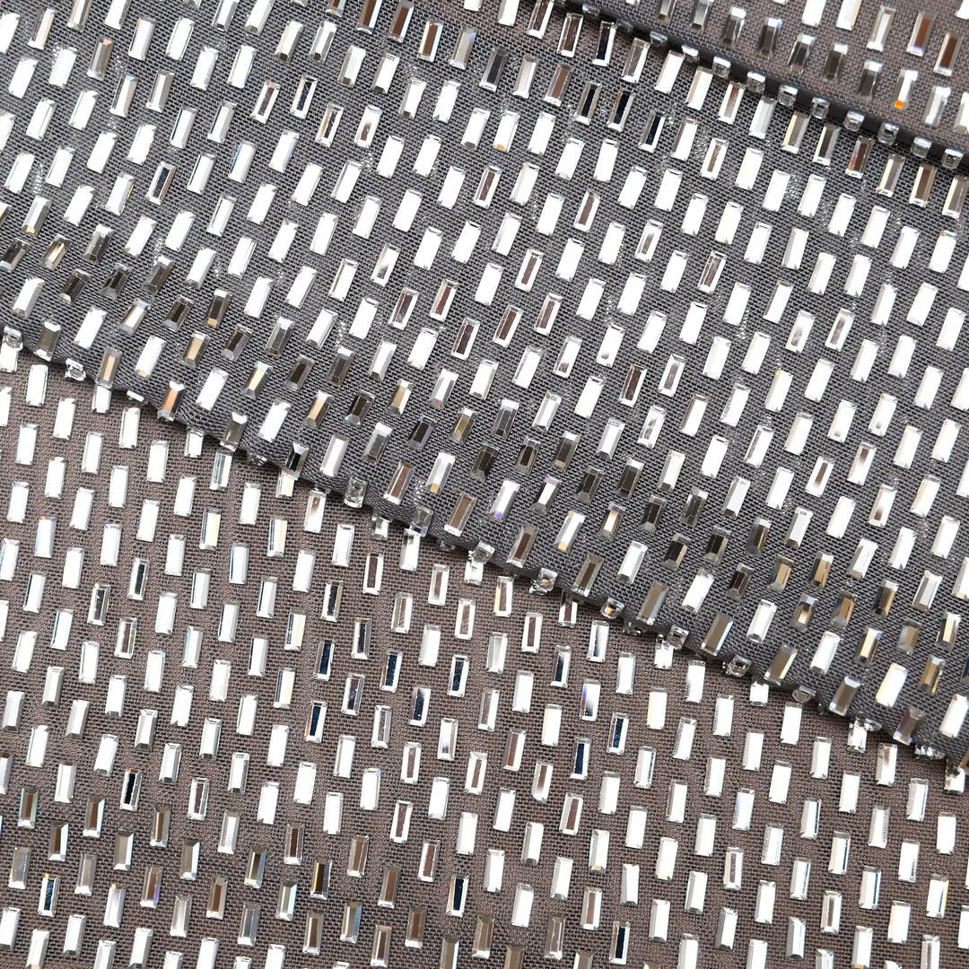 Grey Rhinestone One Shoulder Maxi Dress – self-portrait-US