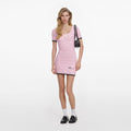 Pink Pointelle Knit Mini Dress