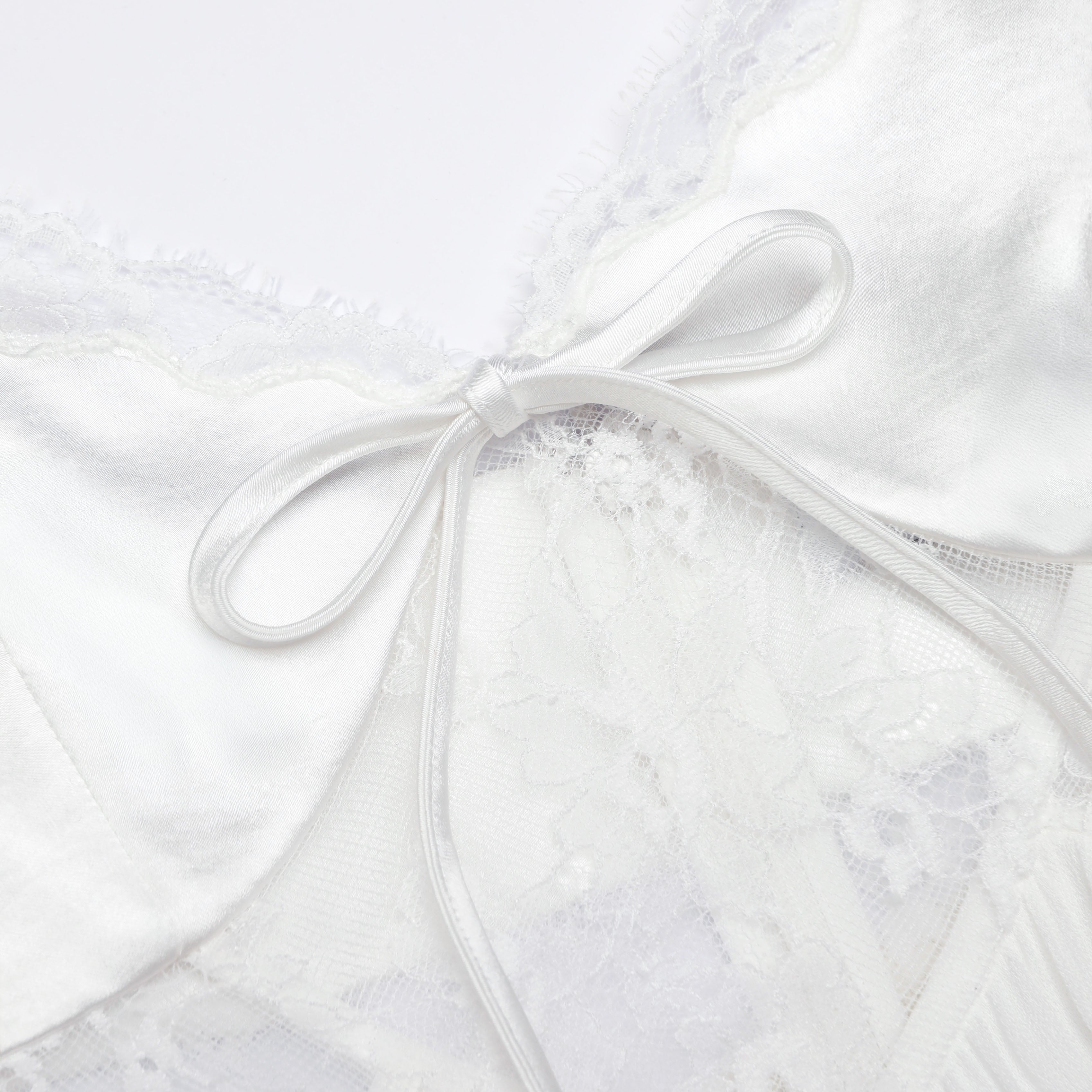 White Georgette Satin Maxi Dress