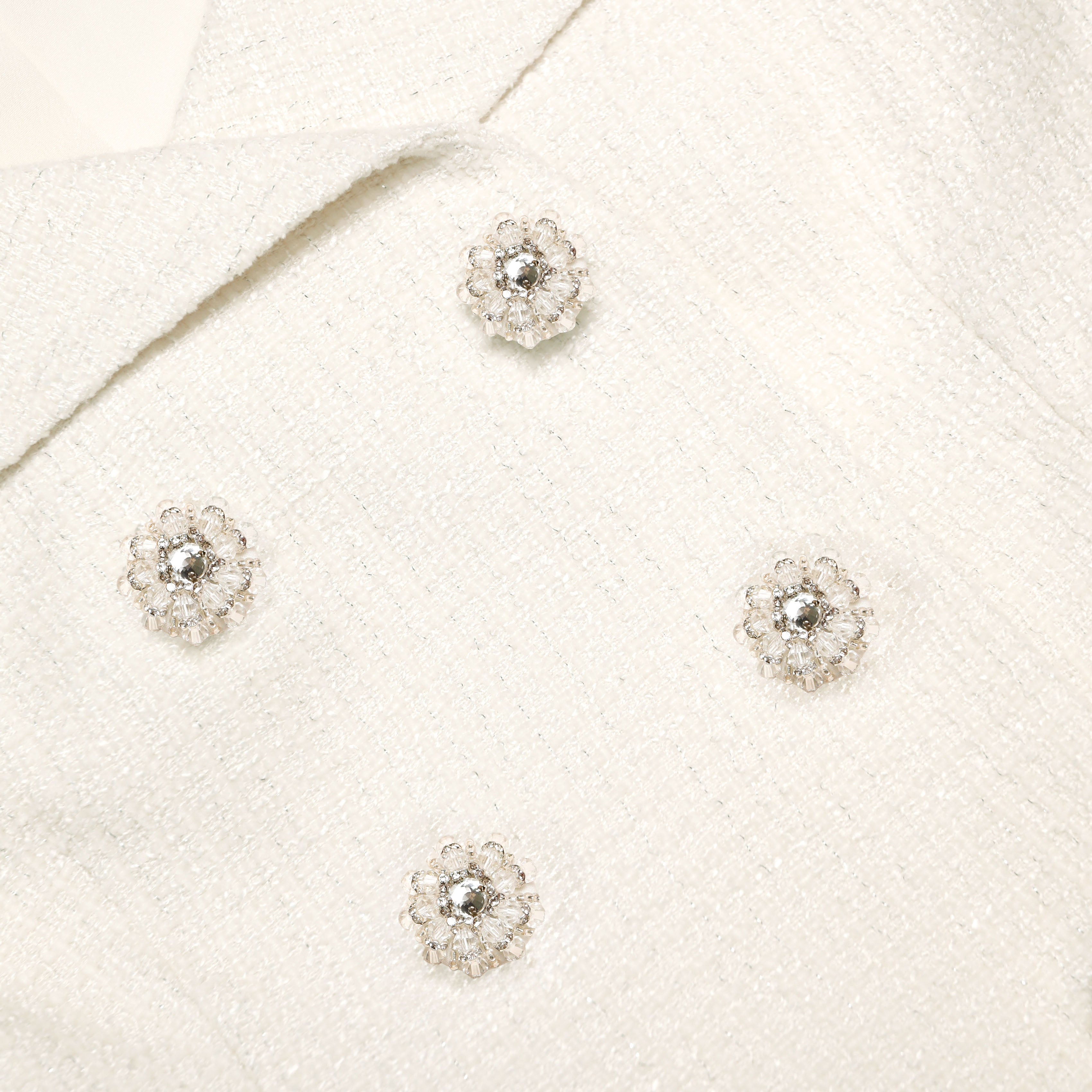 Cream Boucle Maxi Dress