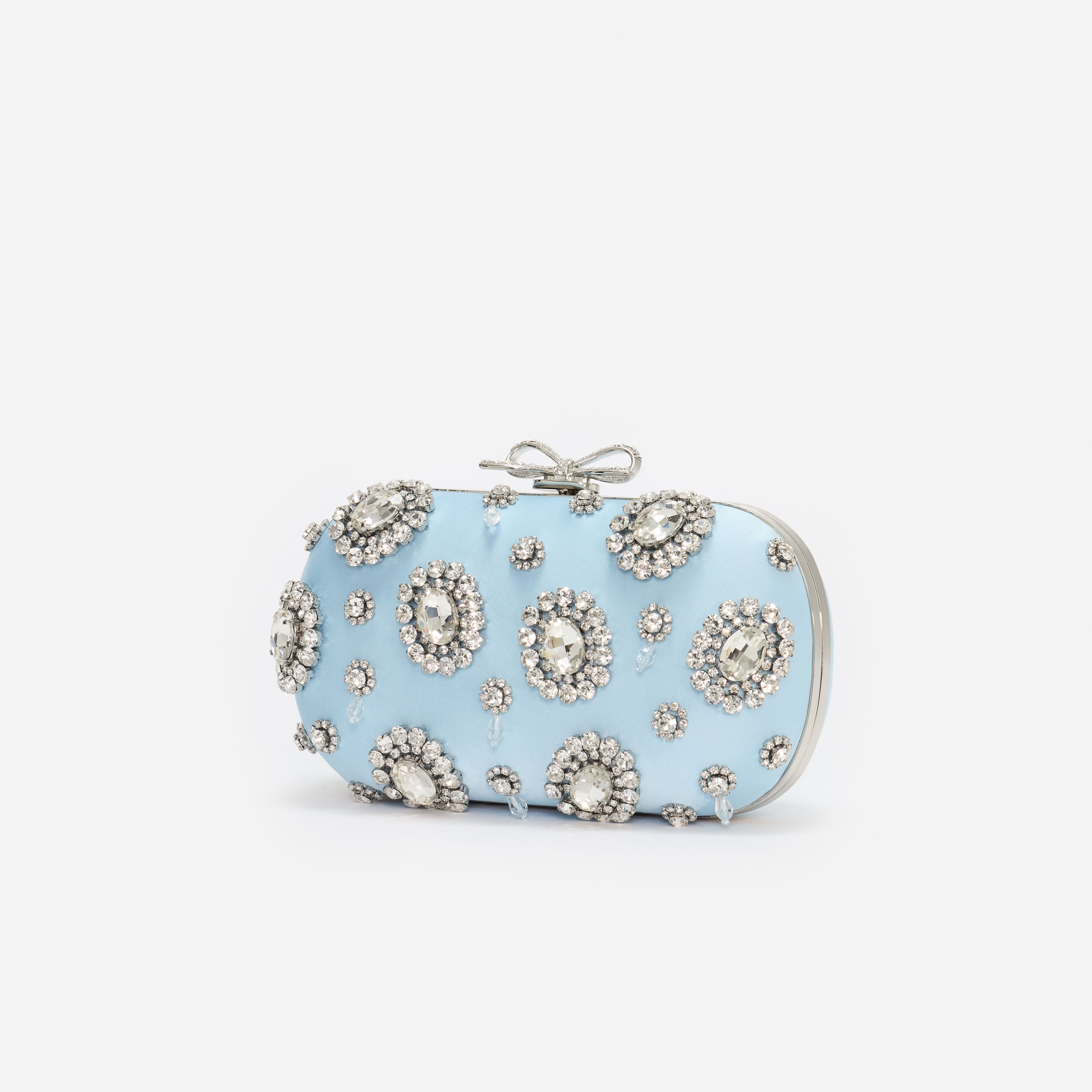 Colour Collection: SS26 Satin Multi Crystal Clutch Bag – self