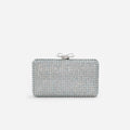 Blue Crystal Chainmail Clutch Bag