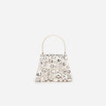 Cream Multi Crystal Mini Bag