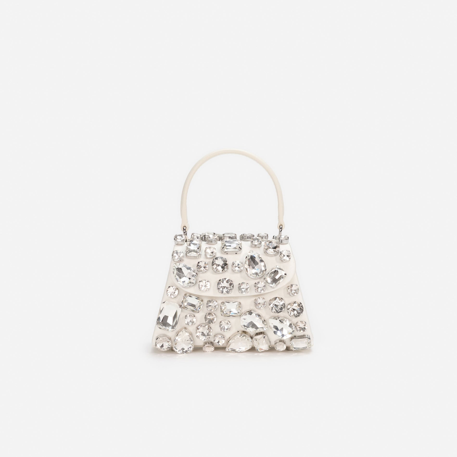 Cream Multi Crystal Mini Bag