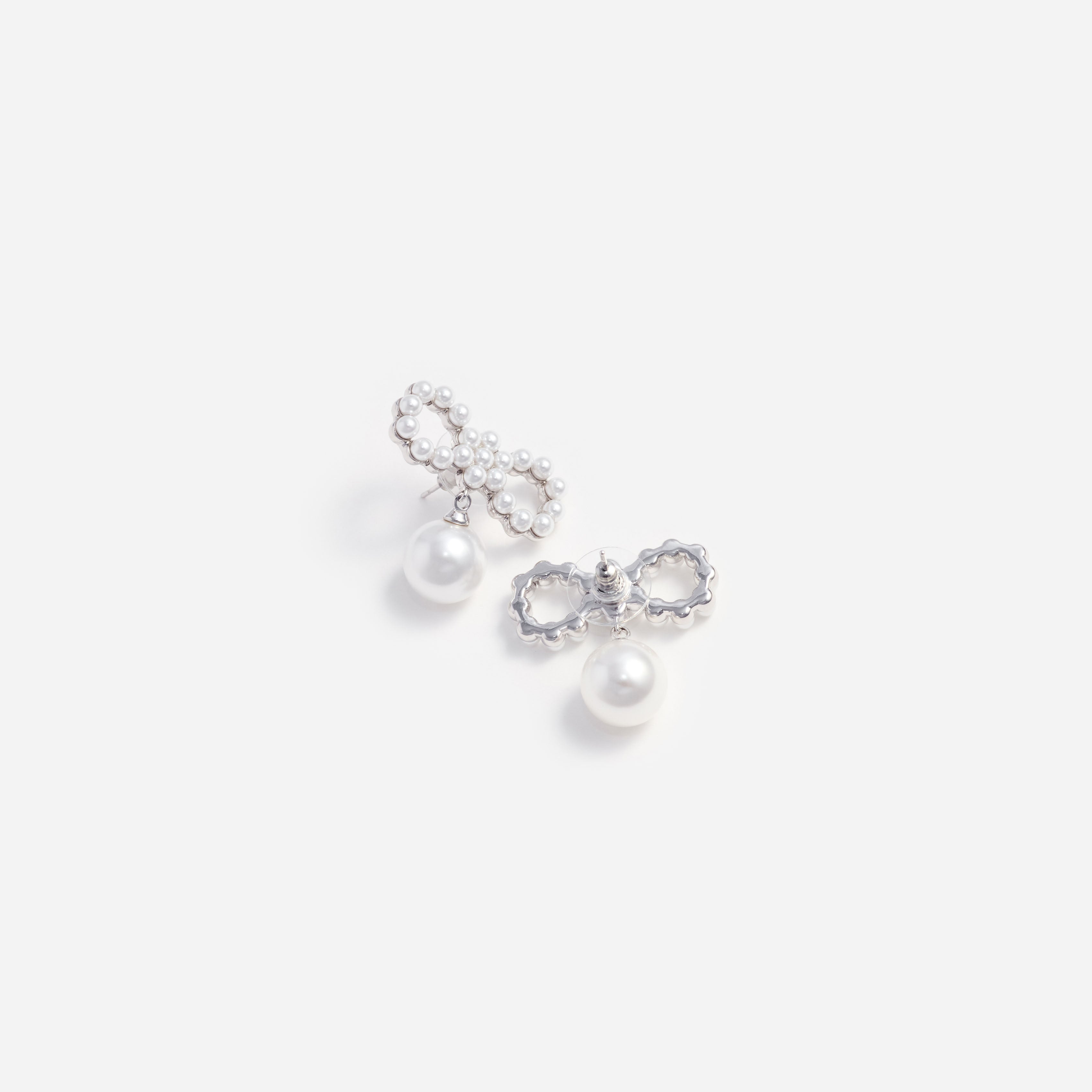 Pearl Bow Earrings