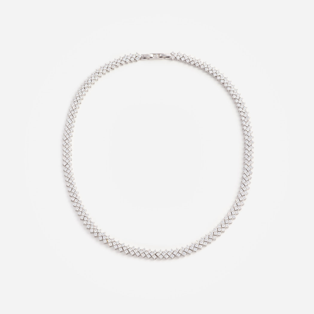 Silver Crystal Necklace