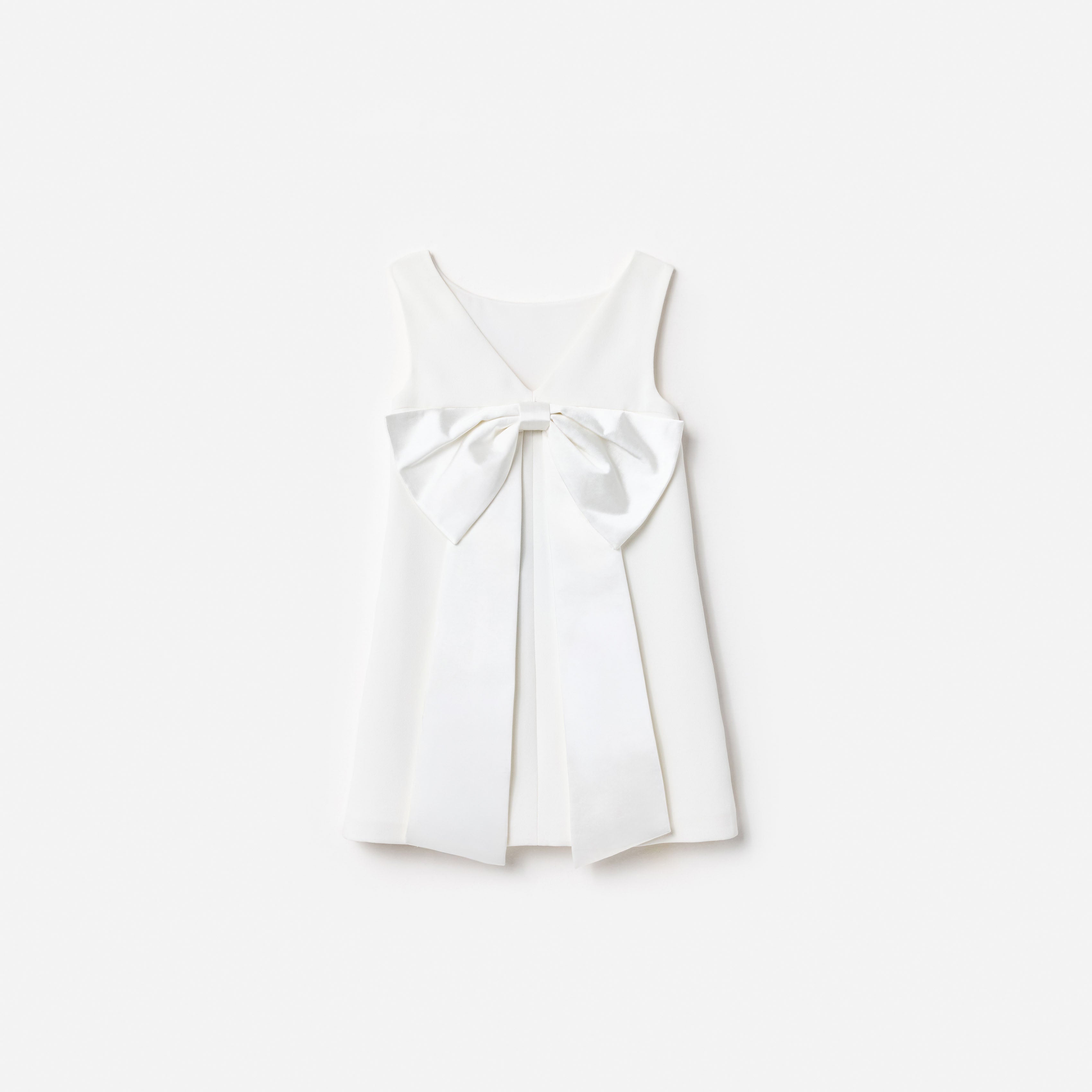 White Crepe Sequin Flower Dress