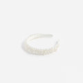 White Satin Pearl Embellished Headband