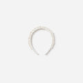White Satin Pearl Embellished Headband