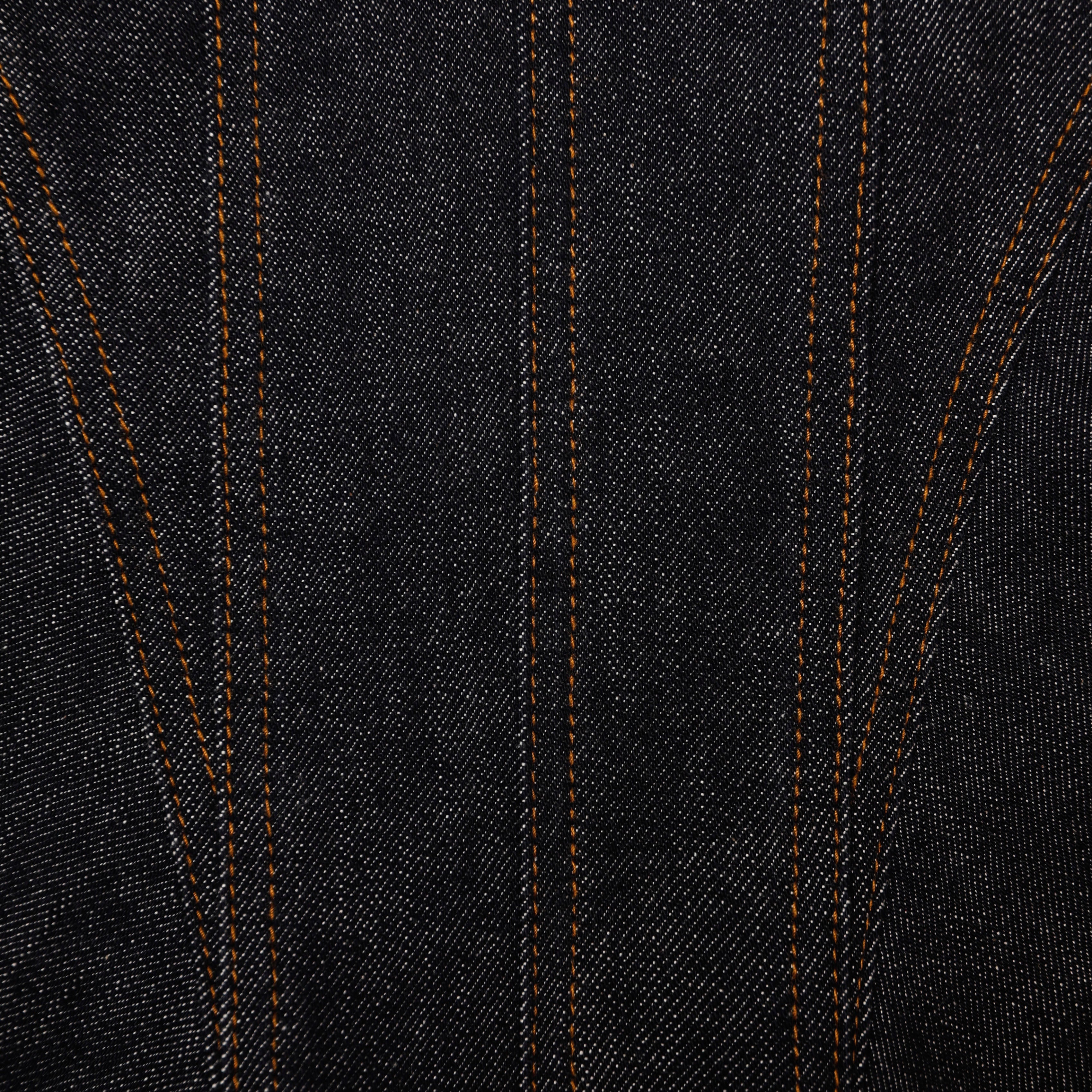 Indigo Denim Bow Mini Dress