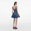 Denim Flared Mini Dress