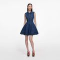 Denim Broderie Mini Dress