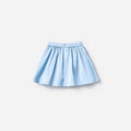 Blue Satin Sequin Flower Skirt