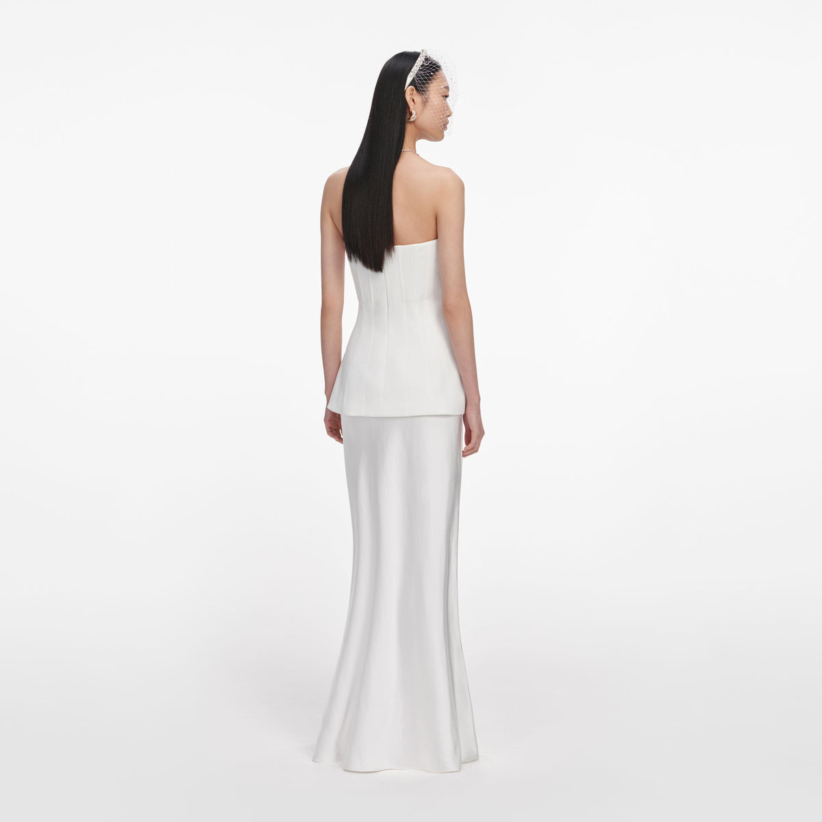 self-portrait - White Bandeau Maxi Dress