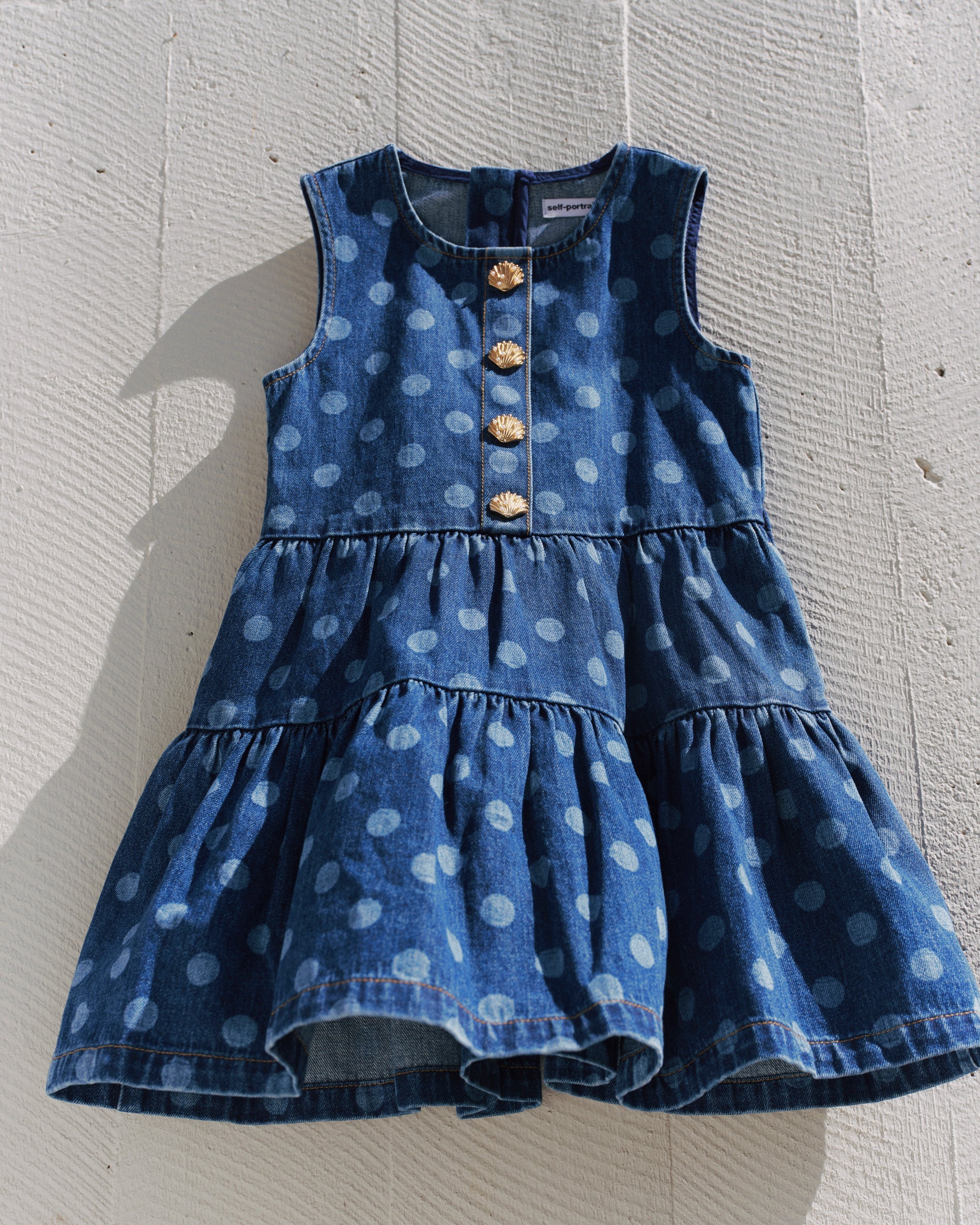 self-portrait - Polka Dot Denim Dress