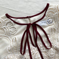 Ivory Macrame Lace Chiffon Mini Dress