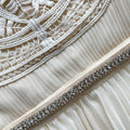 Ivory Macrame Lace Chiffon Mini Dress