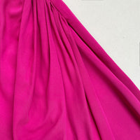 Pink Stretch Crepe Midi Ruched Dress