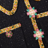 Black self-portrait-US – Dress Mini Embellished Sequin Knit