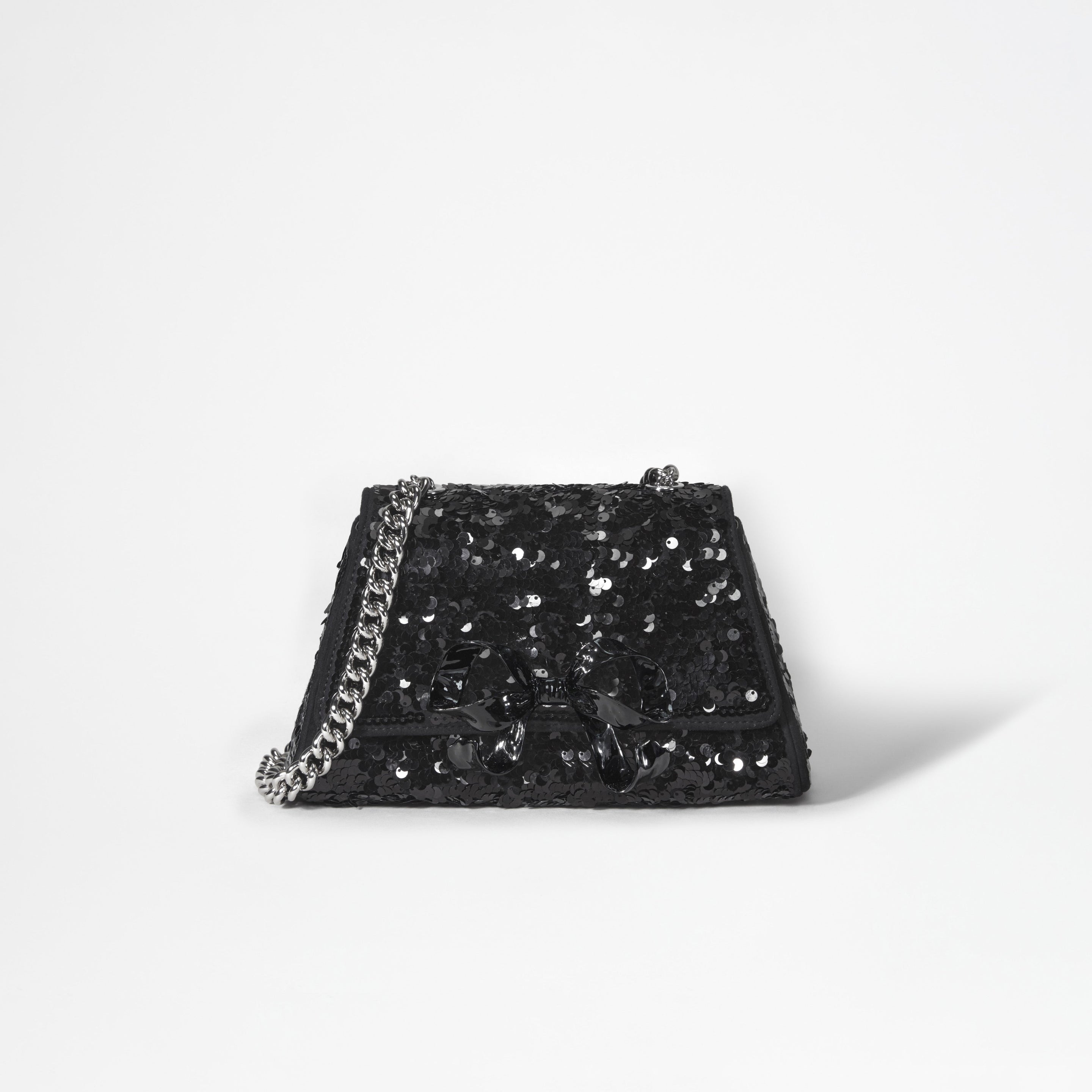 Sequin Embroidery Label Mini Chain Bag | Tom Ford | Black