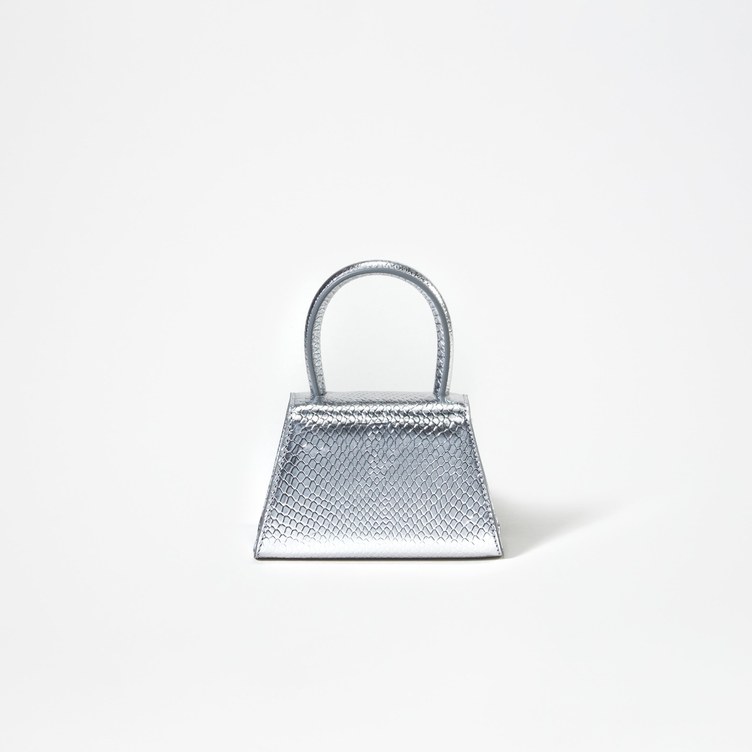 Silver Metallic Diamante Bow Trim Mini Grab Bag