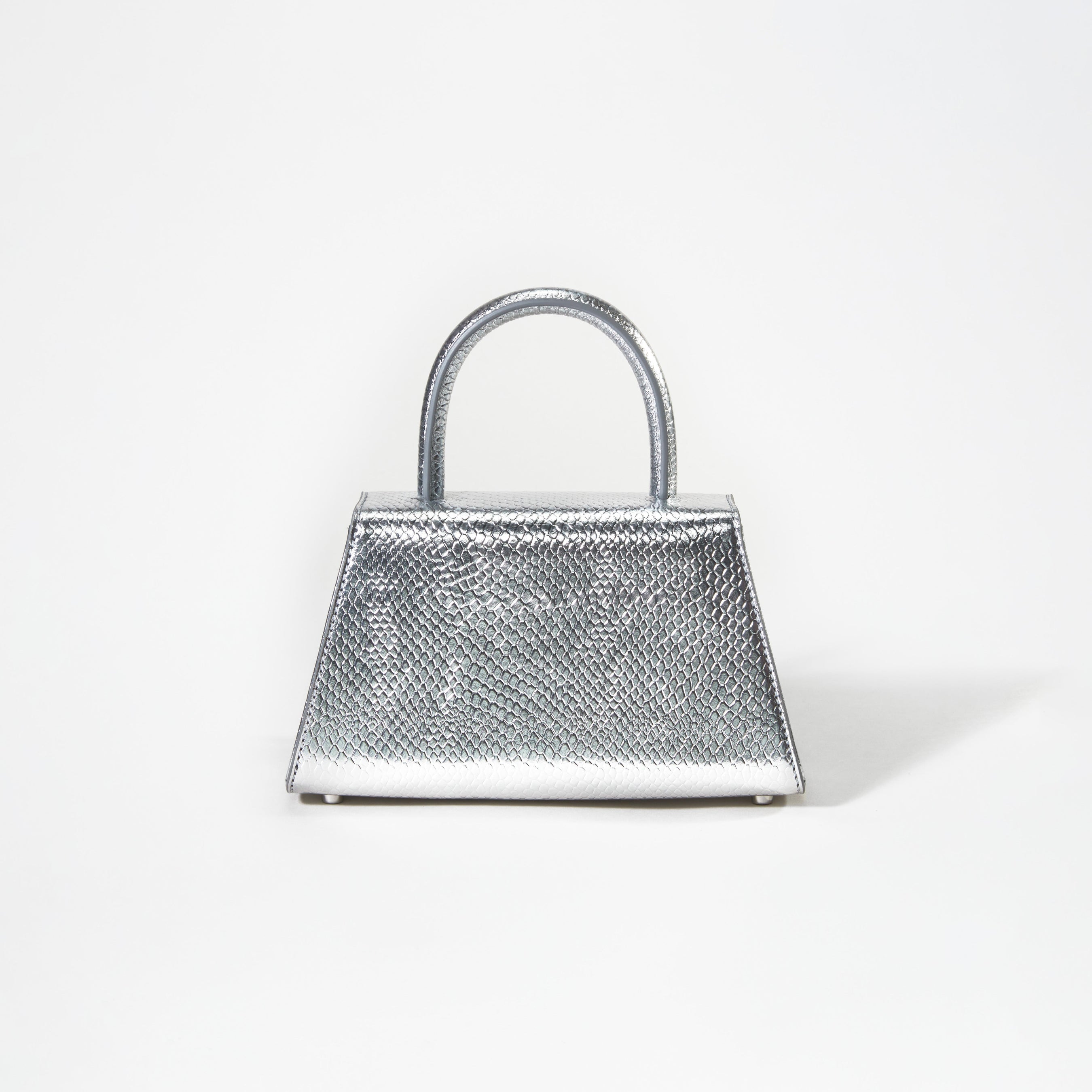 Silver Python Diamante Bow Mini Bag – self-portrait-US