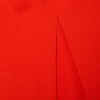 Red Crepe Midi Dress