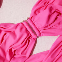Pink Jersey Midi Dress