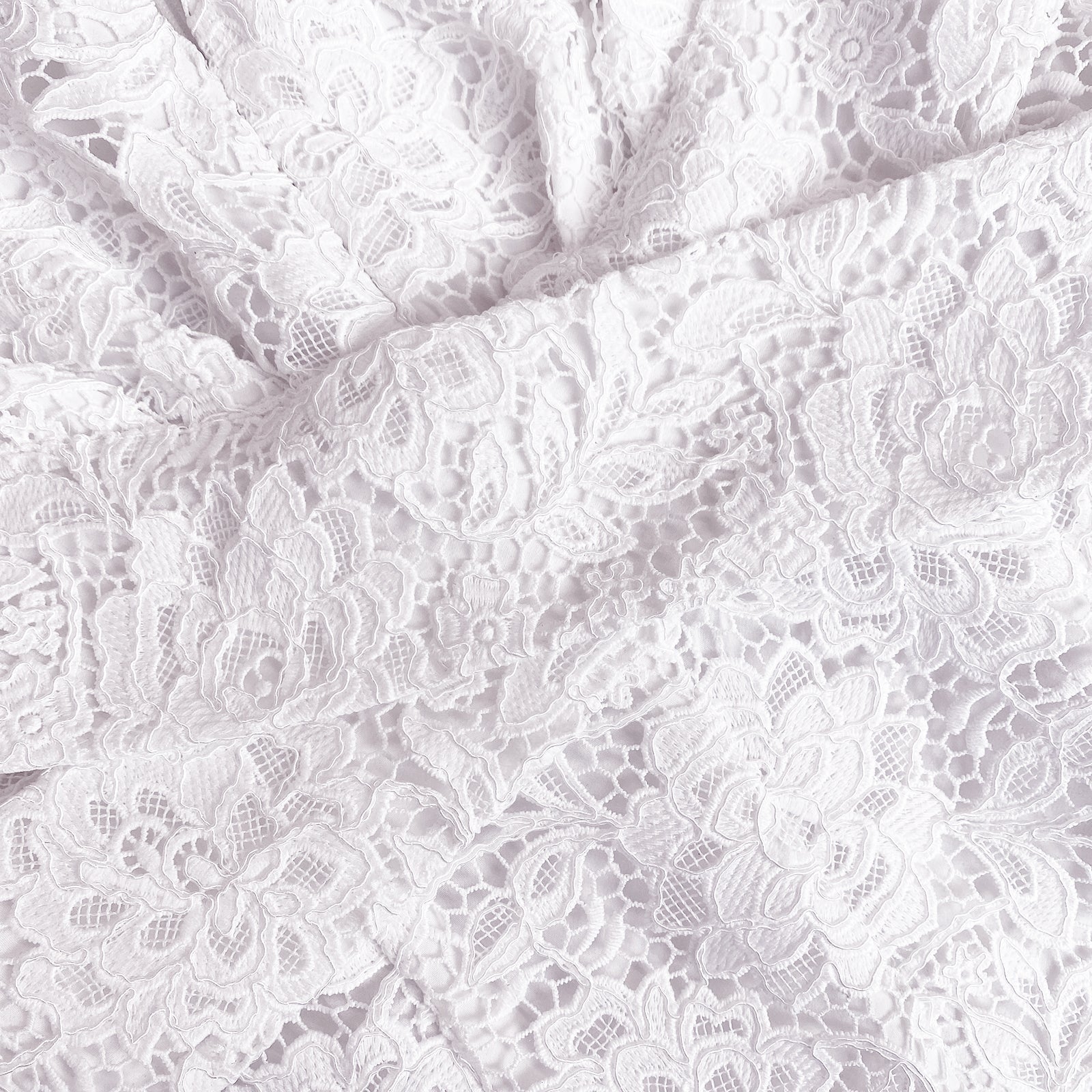 White Cord Lace Crossover Midi Dress – self-portrait-US
