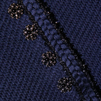 Navy Knit Crop Cardigan