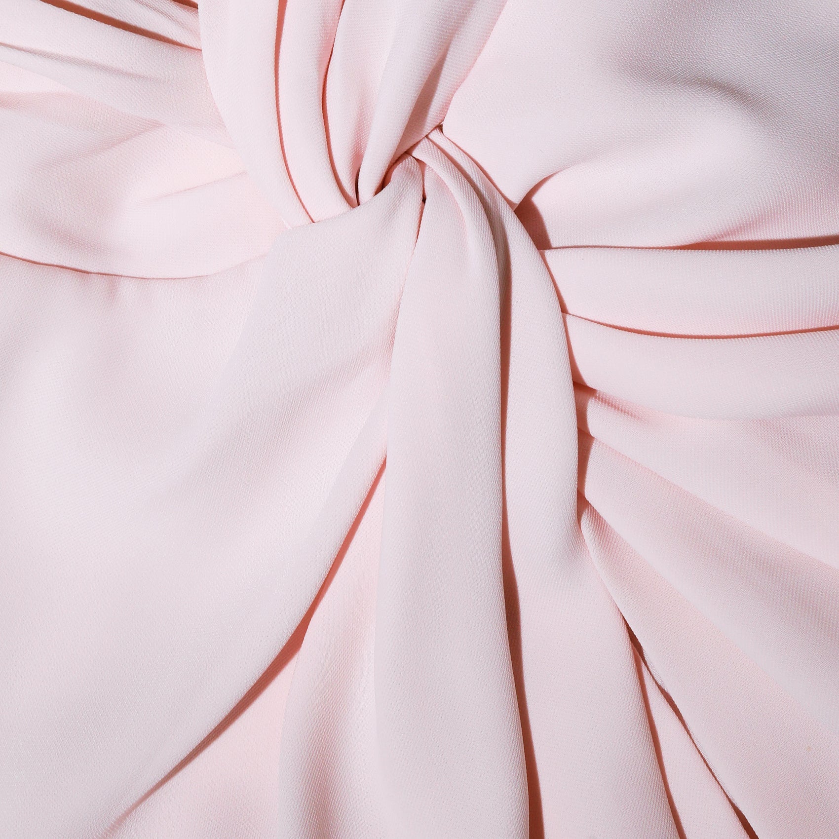 Pink Stretch Crepe Ruched Mini Dress
