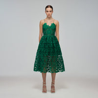 Green Azaelea Midi Dress