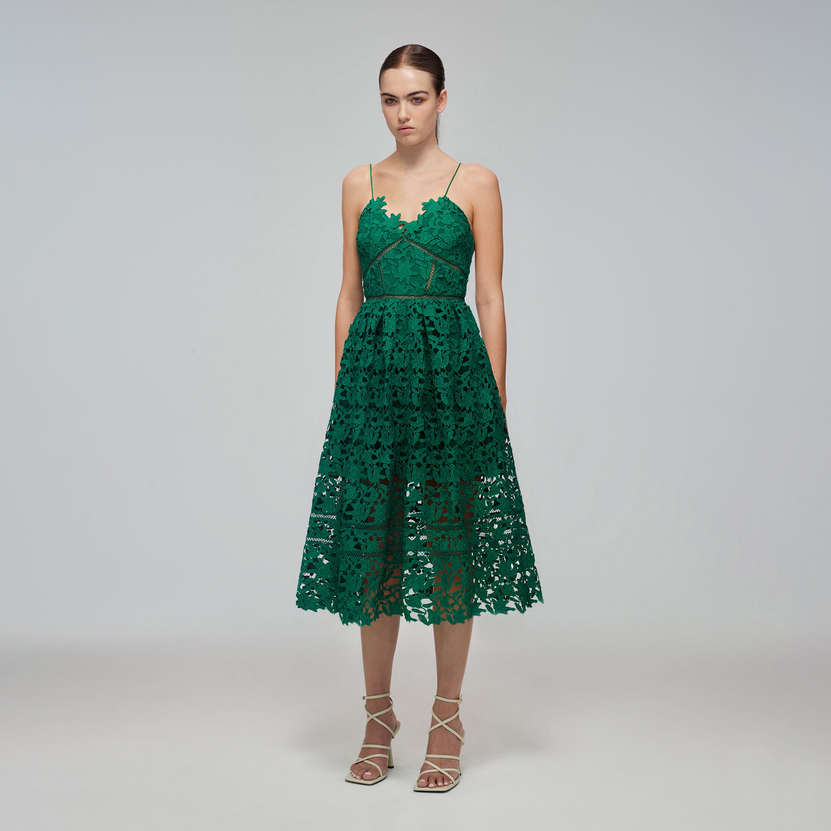Green Azaelea Midi Dress