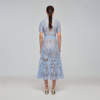 Blue Prairie Midi Dress