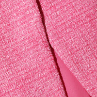 Pink Boucle Bow Mini Dress