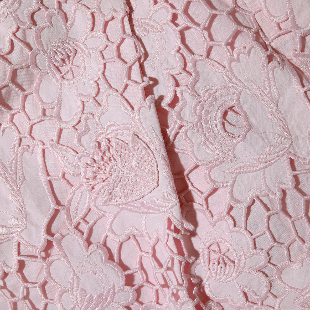 Pink 3D Cotton Lace Shorts